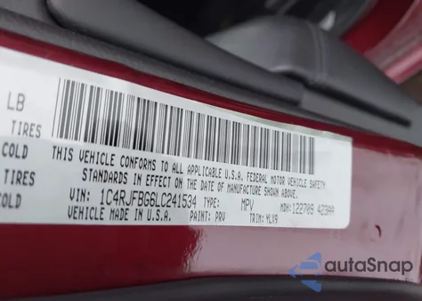 2020 Jeep Grand Cherokee Limited X 4X4 из США, поврежденный, VIN 1C4RJFBG6LC241534